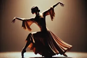 "Chica practicando una postura del método de danza contemporánea Limón.