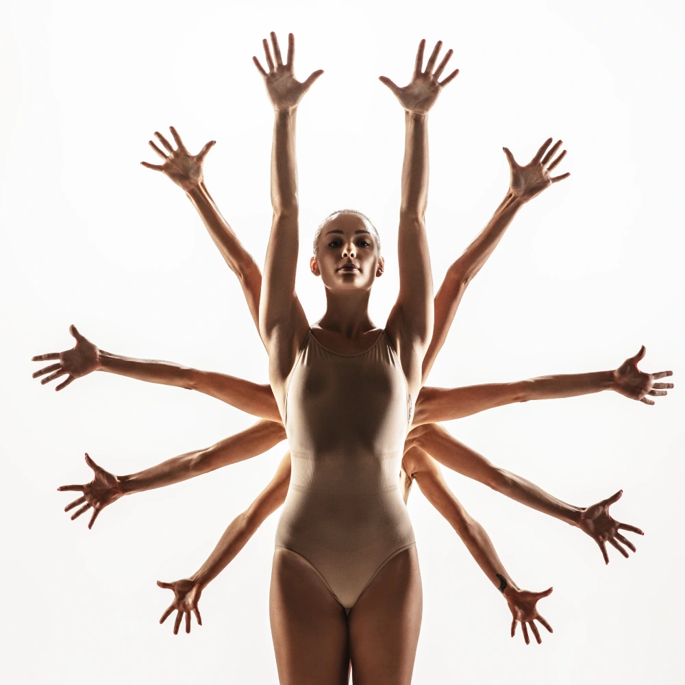 Group of dancers training at a dance school in Madrid.